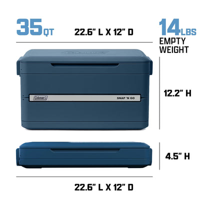 Coleman 35qt Snap N Go Cool Box - Blue Sapphire