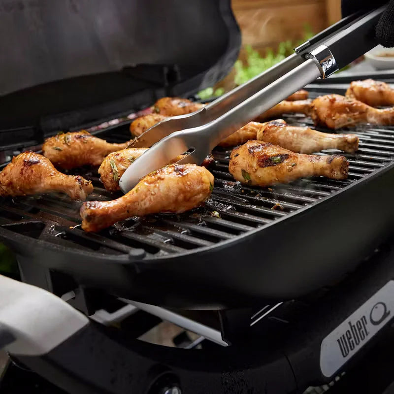 Weber Q2200N Gas BBQ with Compact Stand and Side Tables