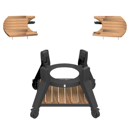 Trolley with Acacia Shelves for V2 Max Kama Gear Kamado