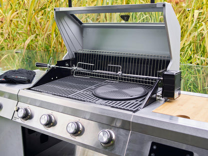Grillstream Island 4 Burner Hybrid Gas & Charcoal BBQ