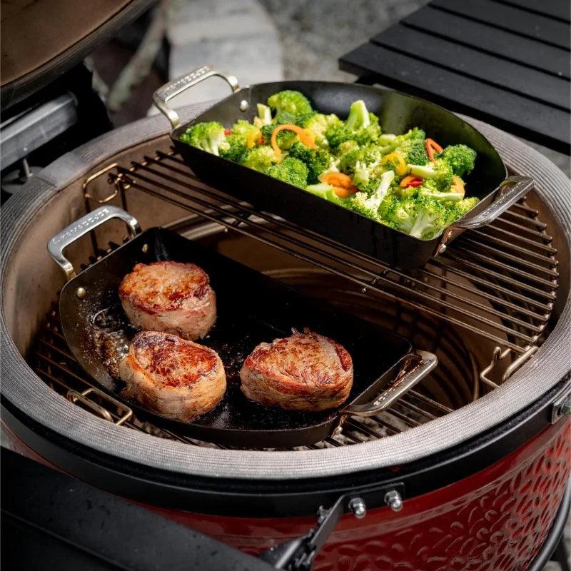 Kamado Joe Karbon Steel Half-Moon Pan Set