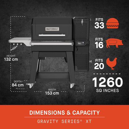 Masterbuilt Gravity Series XT Digital Charcoal BBQ Grill & Smoker