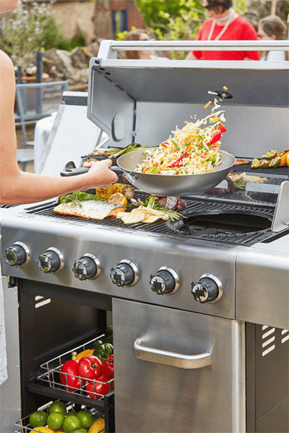Outback Jupiter Hybrid 6 Burner Stainless Steel Gas BBQ